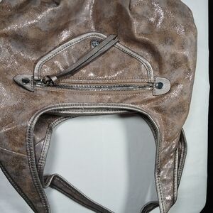 Simply Vera Vera Wang Metallic Taupe Shoulder Bag